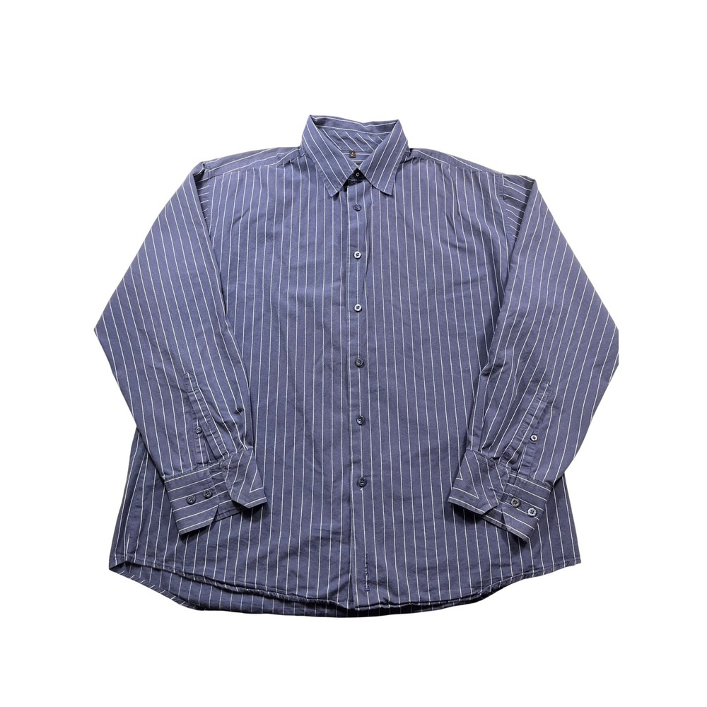 Ben Sherman Men's XL Blue Pinstripe Button Up‎ Shirt Mod Slim Office Casual